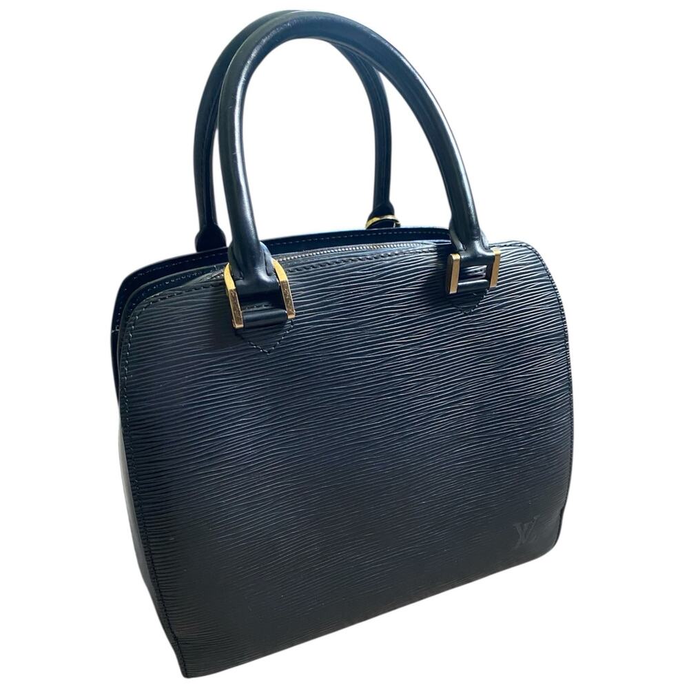 Louis Vuitton Pont Neuf Black Noir Epi Leather Handbag Purse Vintage Luxury Bag - Picture 3 of 16